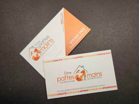Cartes d'affaire division de gardiennage et promenade Entre Pattes Et Mains - GRATUIT